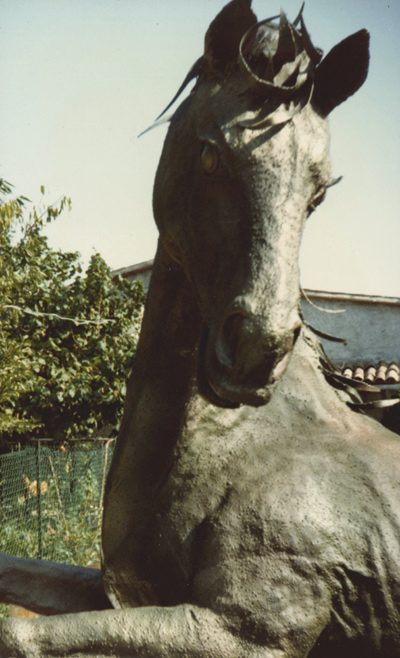 Equestrian statue wrought iron, section, Pedeguarda-Follina (TV)